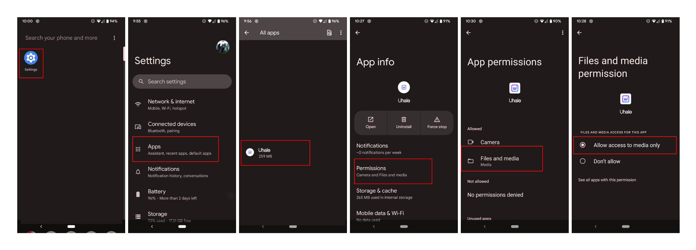 How To Allow Access To Photos In The Uhale App Zeasn
